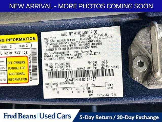 Used 2018 Ford Fusion SE w/ Fusion SE Technology Package FWD image 36