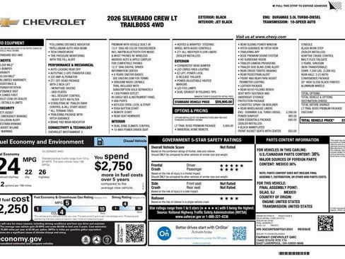 New 2026 Chevrolet Silverado 1500 LT Trail Boss w/ LT Trail Boss Premium Package AWD/4WD image 4