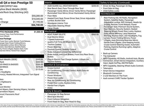 Certified 2023 Audi Q4 e-tron Prestige w/ Black Optic Package AWD/4WD image 17