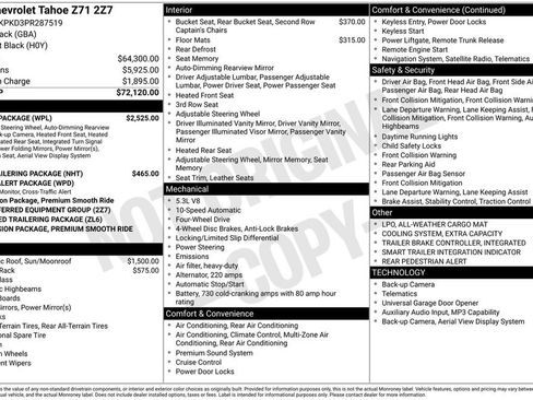 Used 2023 Chevrolet Tahoe Z71 w/ Luxury Package AWD/4WD image 44