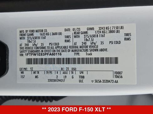 Used 2023 Ford F150 XLT w/ Equipment Group 301A Mid AWD/4WD image 35