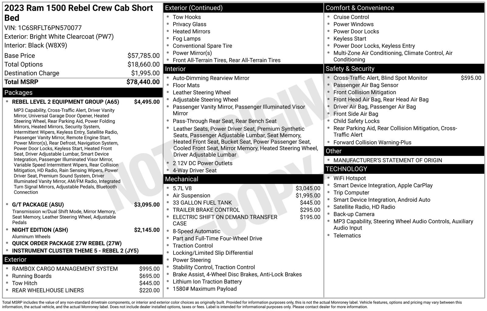 Used 2023 RAM 1500 Rebel w/ Rebel Level 2 Equipment Group AWD/4WD image 37