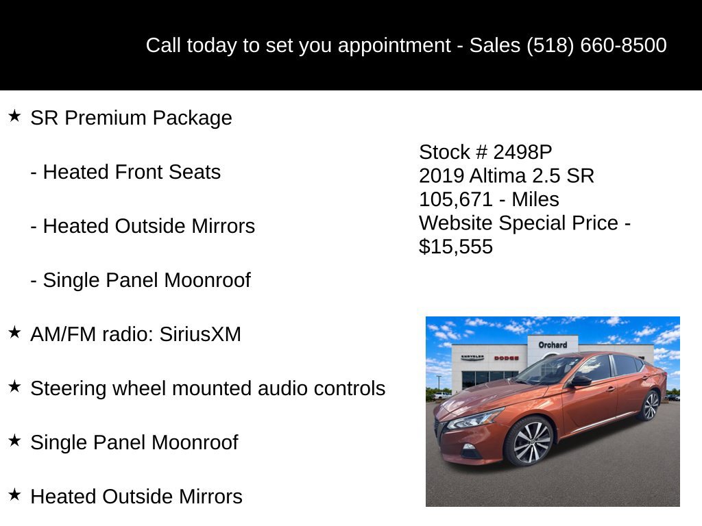 Used 2019 Nissan Altima 2.5 SR w/ SR Premium Package AWD/4WD image 5