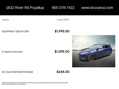 Used 2016 Ford Focus SE w/ Equipment Group 201A FWD image 5