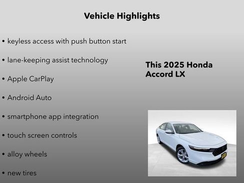 New 2025 Honda Accord LX image 10