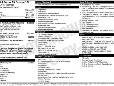 Used 2021 Buick Encore GX Essence w/ Advanced Technology Package image 27
