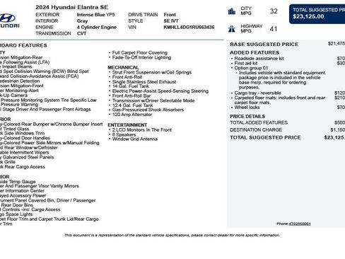 Used 2024 Hyundai Elantra SE FWD image 3