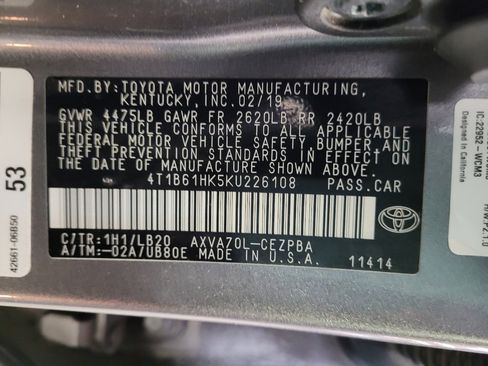 Used 2019 Toyota Camry XSE image 33