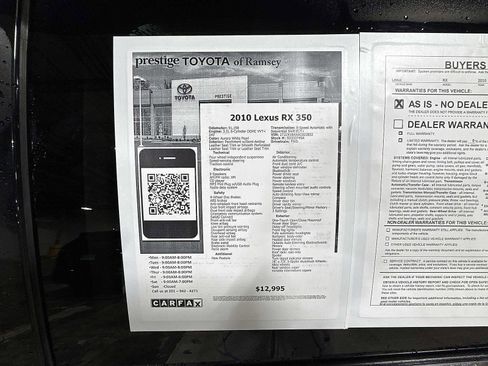 Used 2010 Lexus RX 350 2WD image 13