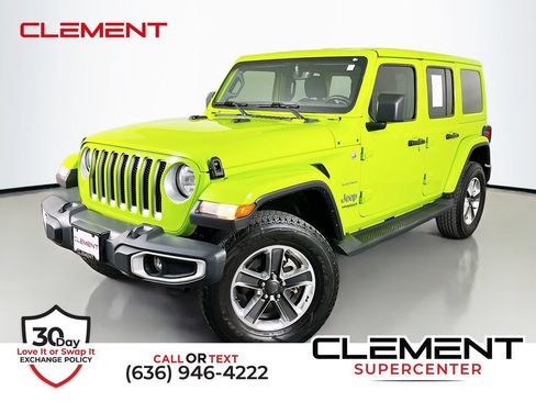 Used 2021 Jeep Wrangler Unlimited Sahara w/ Uconnect 4C Nav & Sound Group AWD/4WD image 1