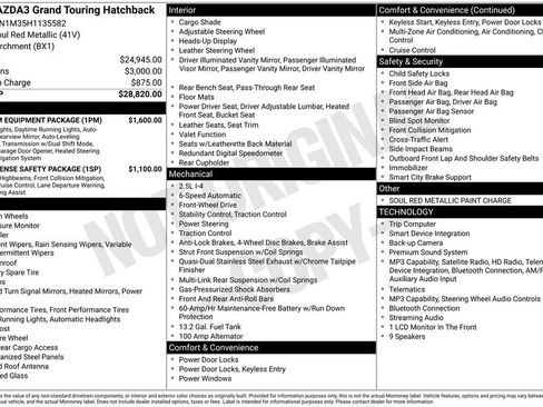 Used 2017 MAZDA MAZDA3 Grand Touring w/ Premium Equipment Package FWD image 4
