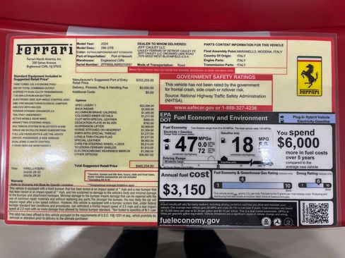 Certified 2024 Ferrari 296 GTB image 99