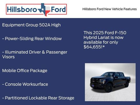 New 2025 Ford F150 Lariat w/ Equipment Group 502A High image 19