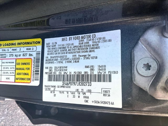 Used 2020 Ford Fusion SE AWD/4WD image 9