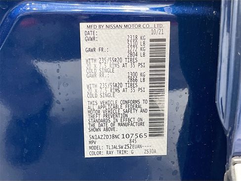 Used 2022 Nissan Murano Platinum w/ Cargo Package image 33