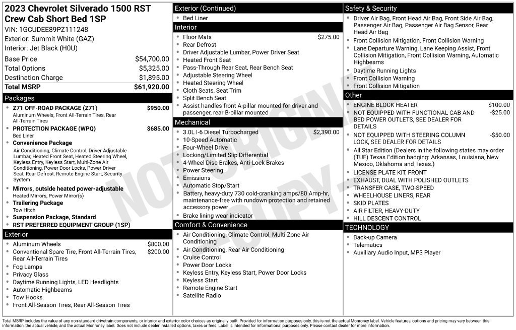 Used 2023 Chevrolet Silverado 1500 RST w/ Z71 Off-Road Package AWD/4WD image 12