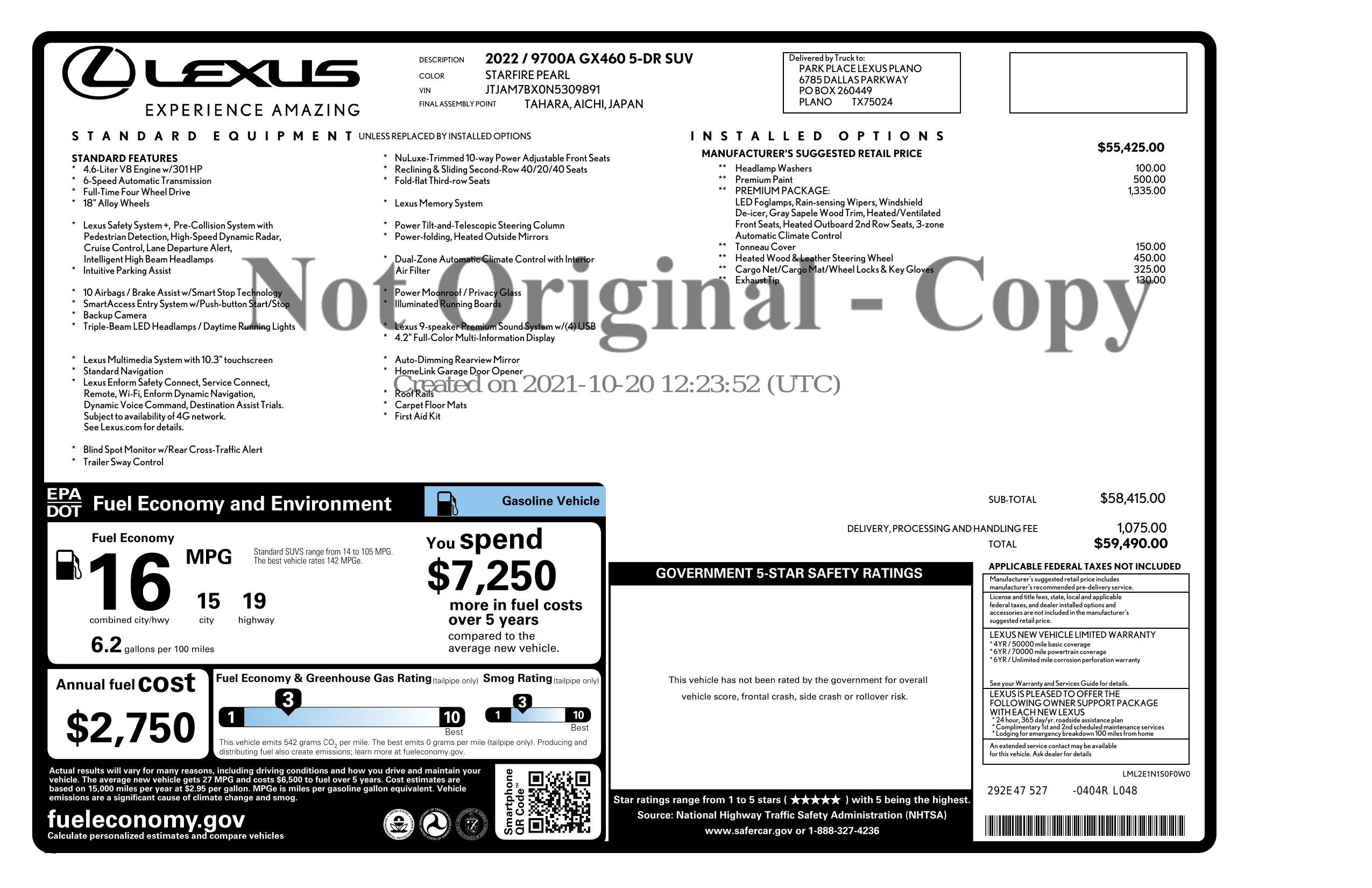 Used 2022 Lexus GX 460 Premium w/ Premium Package AWD/4WD image 3