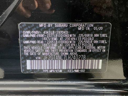 Used 2020 Subaru Crosstrek 2.0i Limited w/ Moonroof Package w/Navigation image 31