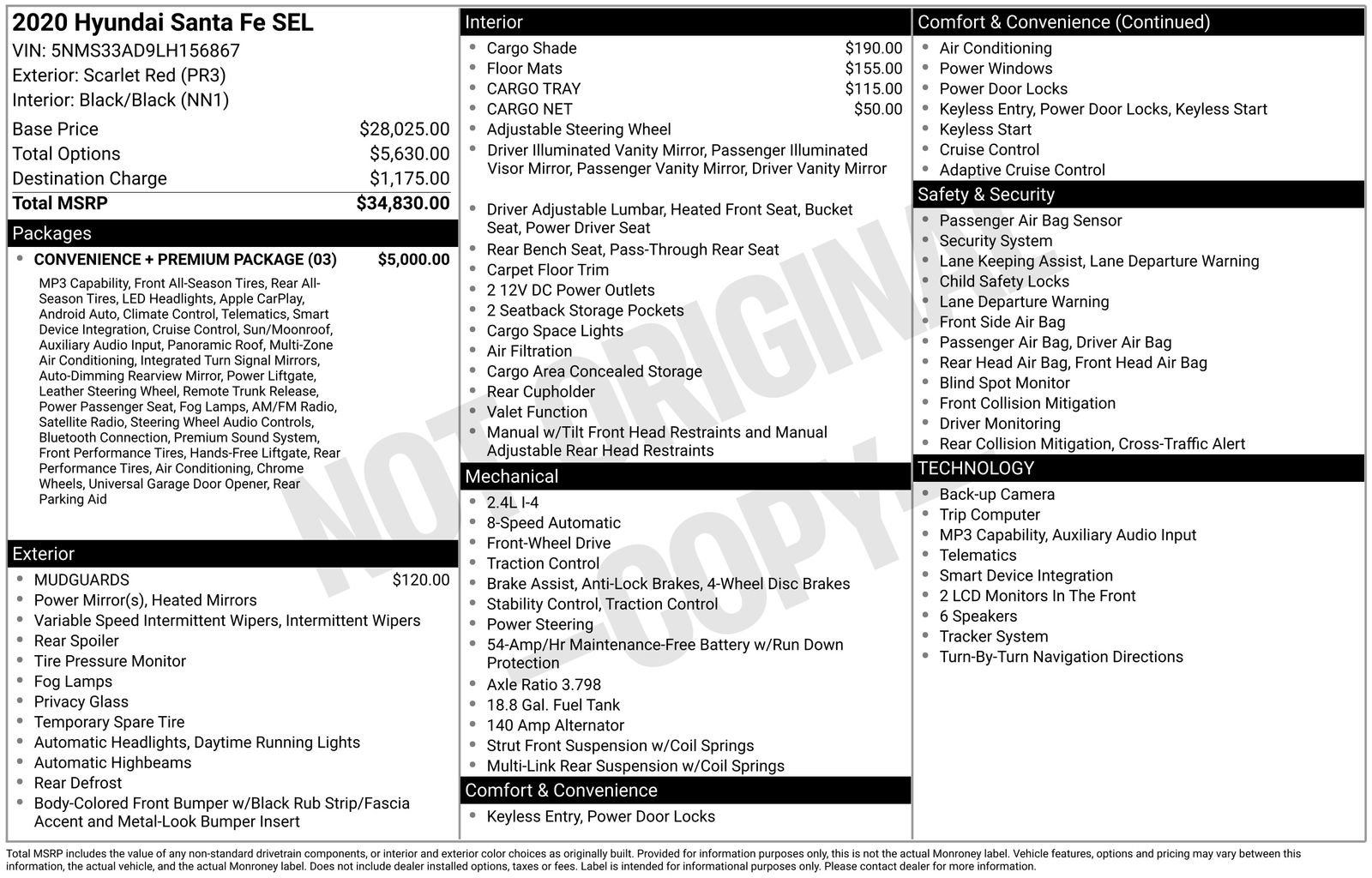Used 2020 Hyundai Santa Fe SEL w/ Convenience + Premium Package FWD image 14