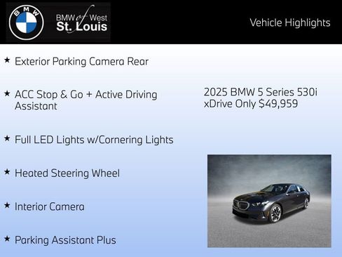 Certified 2025 BMW 530i xDrive w/ Premium Package image 16