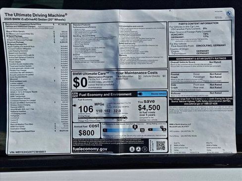 Used 2026 BMW i5 eDrive40 w/ M Sport Package RWD image 17