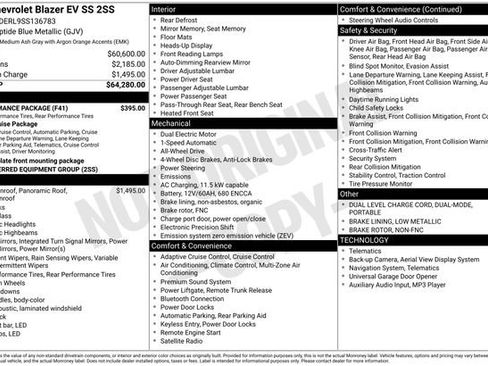 Used 2025 Chevrolet Blazer EV SS w/ Performance Package image 16