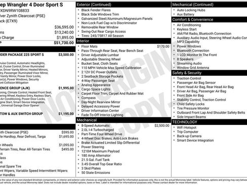 Used 2024 Jeep Wrangler Unlimited Sport AWD/4WD image 7