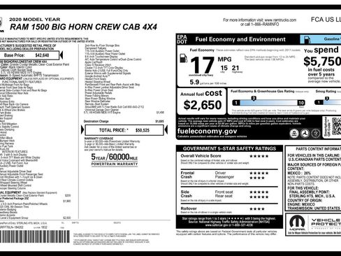 Used 2020 RAM 1500 Big Horn AWD/4WD image 52