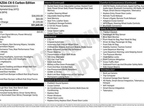Used 2021 MAZDA CX-5 Carbon Edition image 34