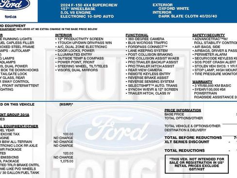 Used 2024 Ford F150 XLT w/ Tow/Haul Package AWD/4WD image 3