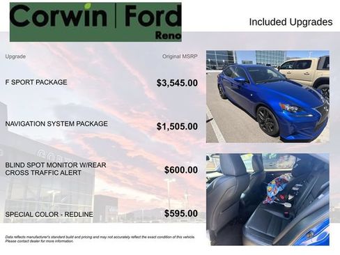Used 2016 Lexus IS 200t w/ F Sport Package RWD image 8