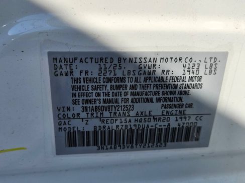 New 2026 Nissan Sentra SR w/ SR Premium Package FWD image 4