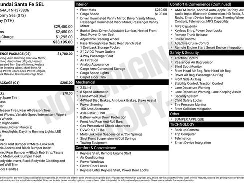 Used 2022 Hyundai Santa Fe SEL w/ Convenience Package FWD image 14