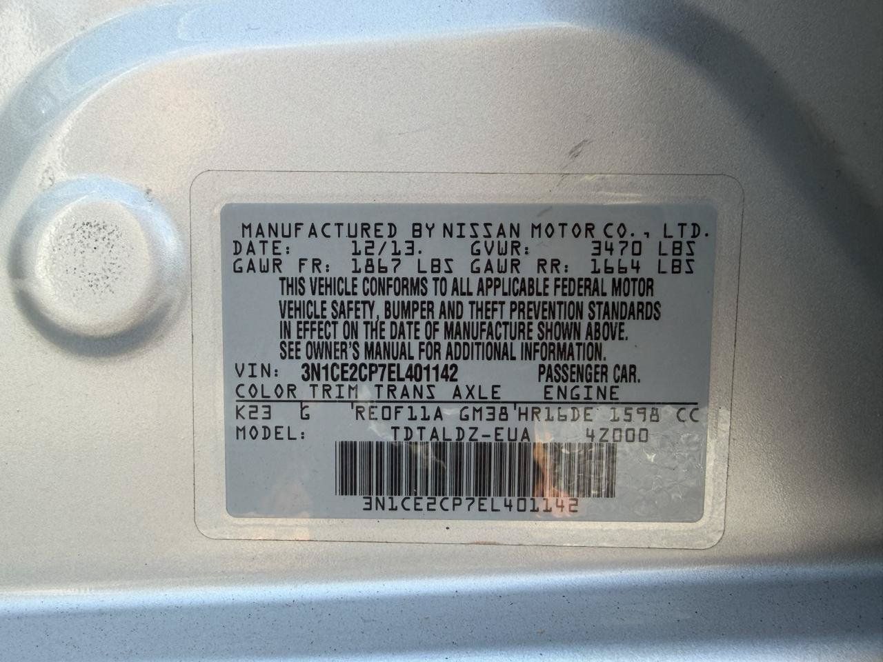 Used 2014 Nissan Versa Note SV FWD image 29