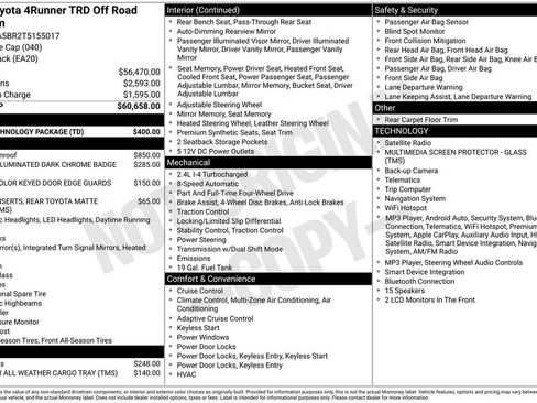 New 2026 Toyota 4Runner TRD Off-Road Premium w/ Tow Technology Package AWD/4WD image 35