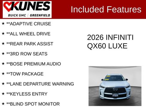 Used 2026 INFINITI QX60 Luxe AWD/4WD image 3