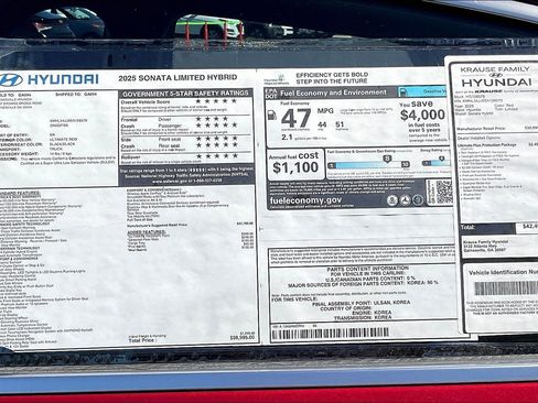 New 2025 Hyundai Sonata Limited image 14