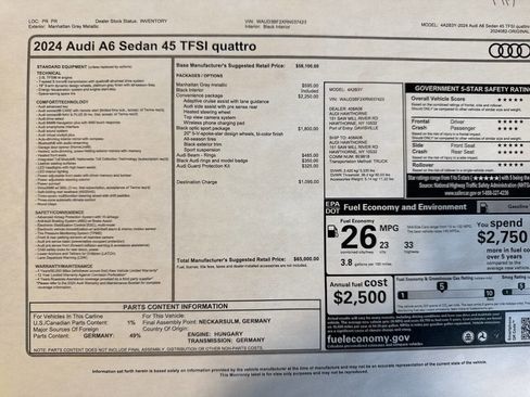 Used 2024 Audi A6 2.0T Premium w/ Convenience Package image 40