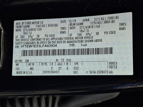 Used 2020 Ford F150 XLT w/ Equipment Group 302A Luxury AWD/4WD image 23