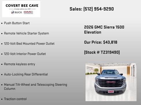New 2026 GMC Sierra 1500 Elevation AWD/4WD image 38