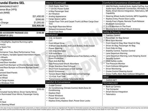 Used 2022 Hyundai Elantra SEL w/ Preferred Accessory Package image 3