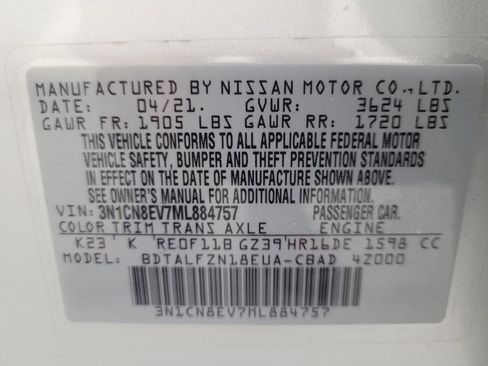 Used 2021 Nissan Versa SV FWD image 33