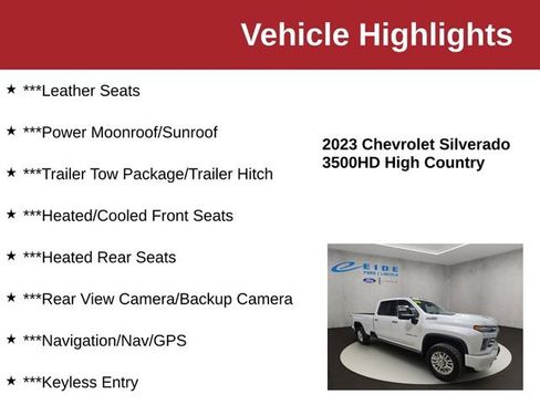 Used 2023 Chevrolet Silverado 3500 High Country w/ Z71 Off-Road Package AWD/4WD image 10