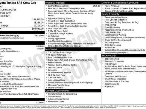 New 2026 Toyota Tundra SR5 w/ TRD Off-Road Package AWD/4WD image 35