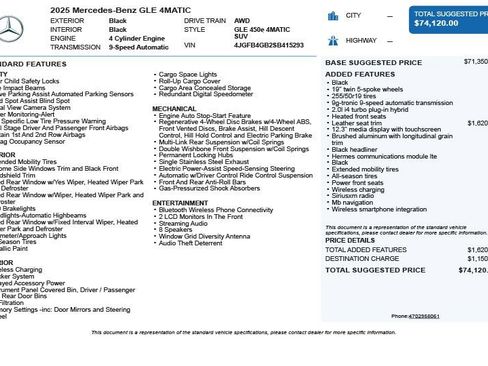 Used 2025 Mercedes-Benz GLE 450e 4MATIC image 3