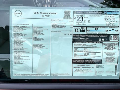 New 2026 Nissan Murano SL AWD/4WD image 19
