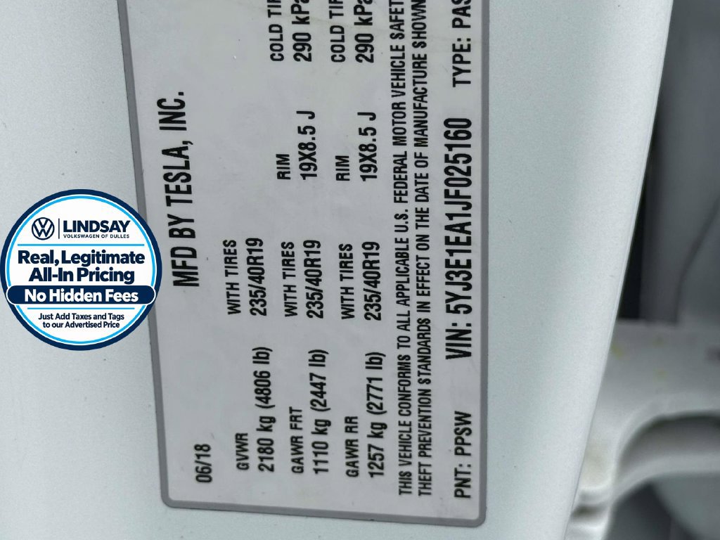 Used 2018 Tesla Model 3 Long Range RWD image 31
