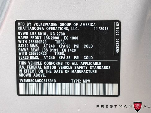 Used 2019 Volkswagen Atlas SEL image 49