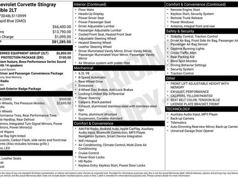 Used 2020 Chevrolet Corvette Stingray Preferred Conv w/ 2LT Preferred Equipment Group RWD image 3