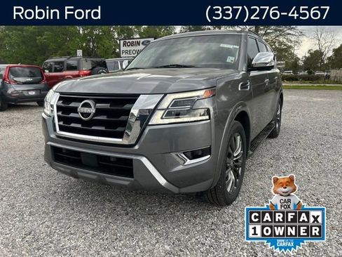 Used 2023 Nissan Armada Platinum w/ Captain's Chairs Package image 1